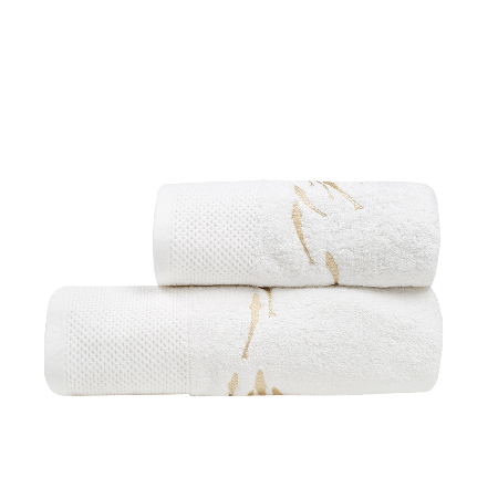 Комплект махровых полотенец Лотос с вышивкой Золотые рыбки 