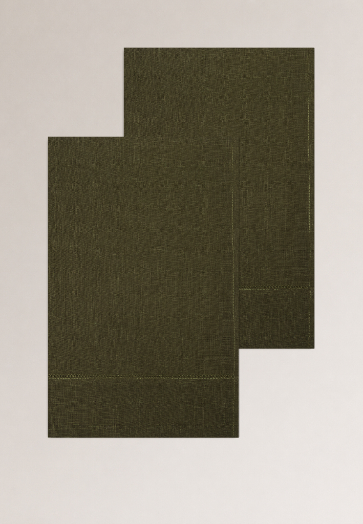 Комплект полотенец столовых lin/cotton Olive Green