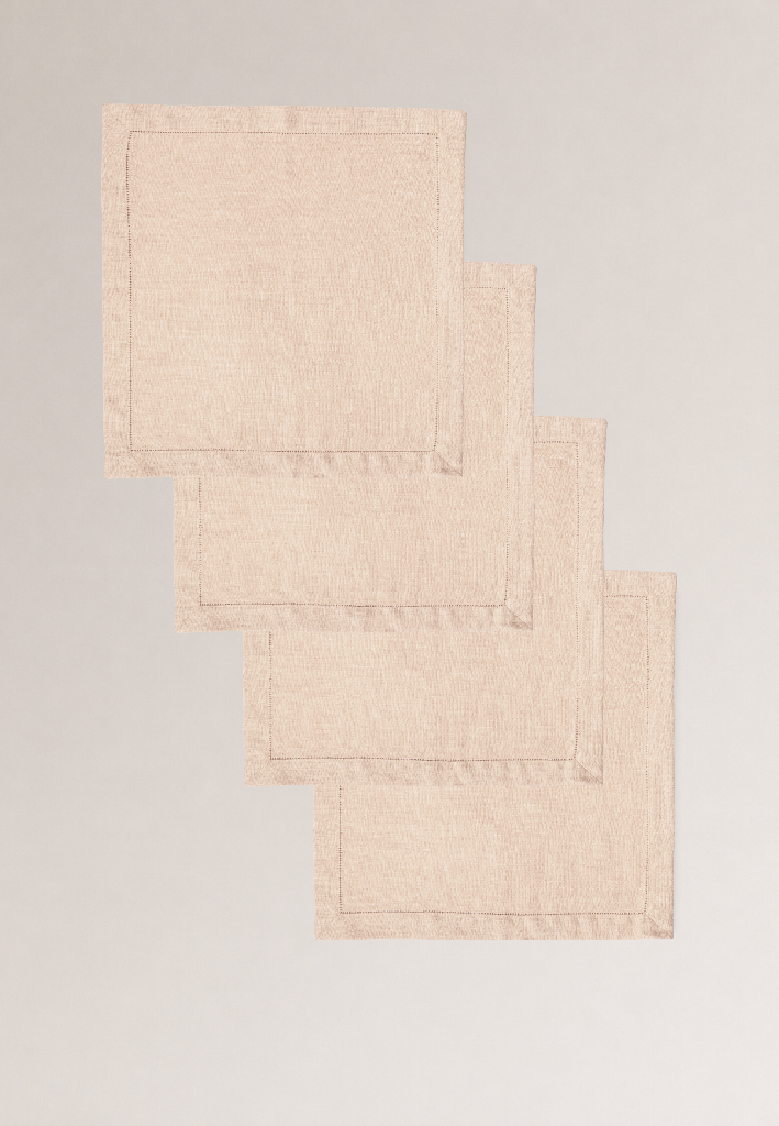 Комплект салфеток столовых lin/cotton Sand