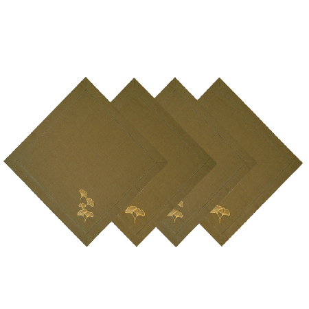 Набор салфеток столовых с вышивкой Fan flower