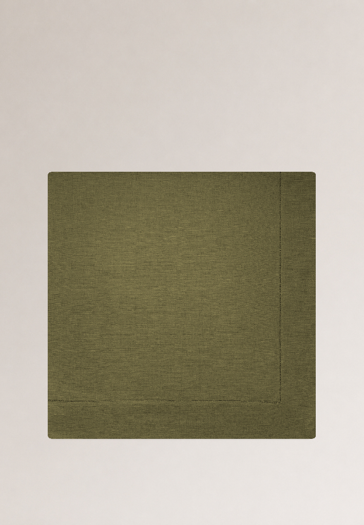 Скатерть столовая lin/cotton Olive Green