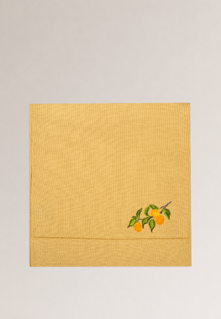 Дорожка столовая lin/cotton с вышивкой Apricot garden