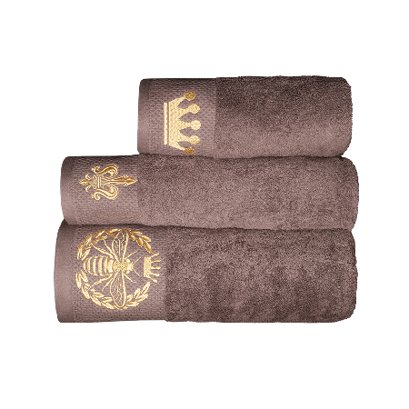 Комплект махровых полотенец Тирамису с вышивкой Golden Queen