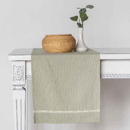 Дорожка столовая Laces Crystal Green