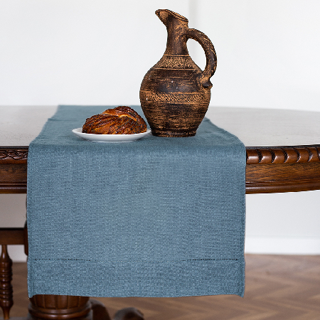 Дорожка столовая lin/cotton Ocean Blue