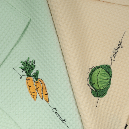 Комплект полотенец вафельных Витаминный коктейль