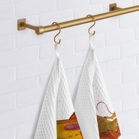 Набор полотенец вафельных Сказки о героях "Федоскино"