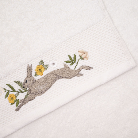 Набор махровых полотенец Айвори с вышивкой Зайки Дюрер