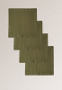 Комплект салфеток столовых lin/cotton Olive Green