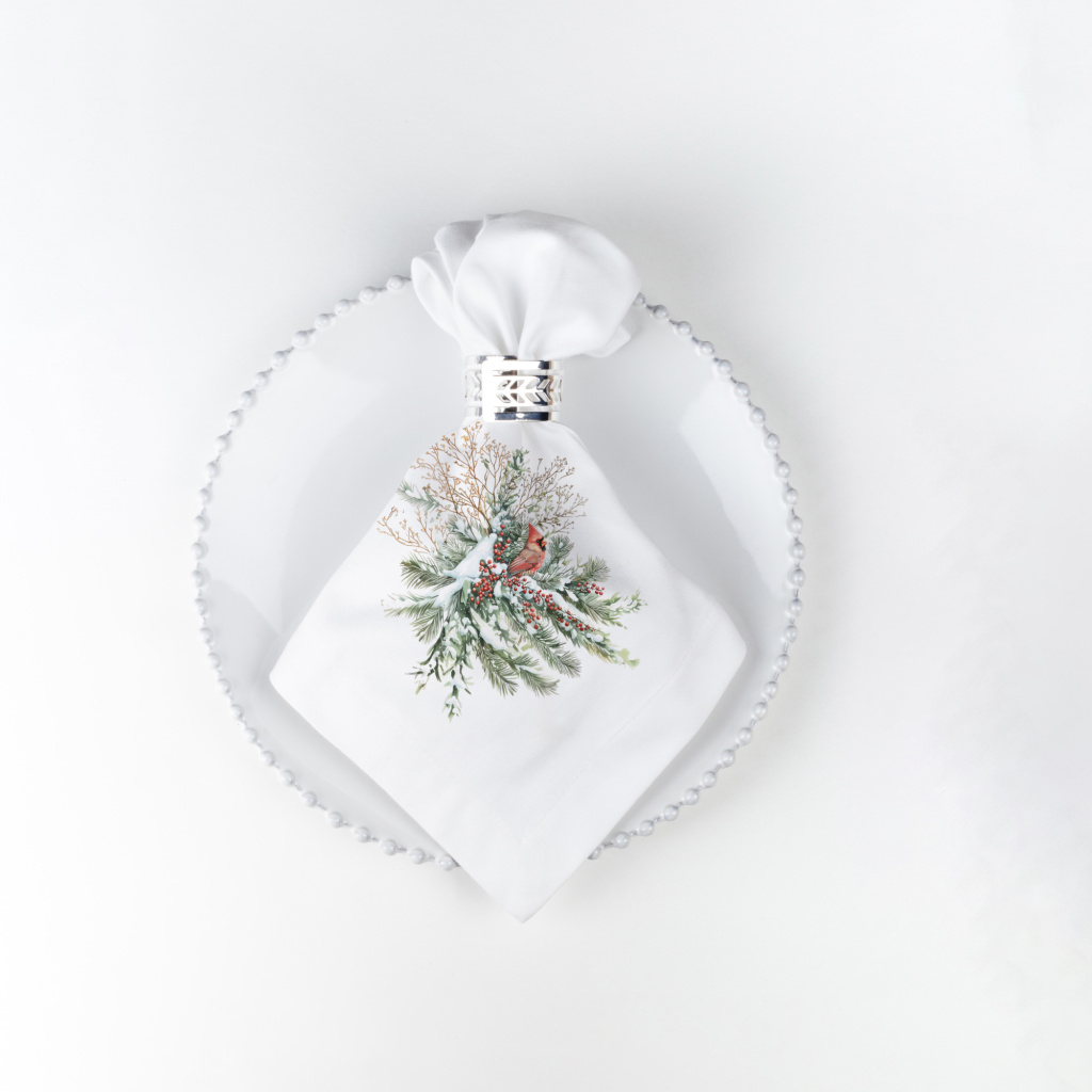 Набор салфеток столовых Зимний кардинал