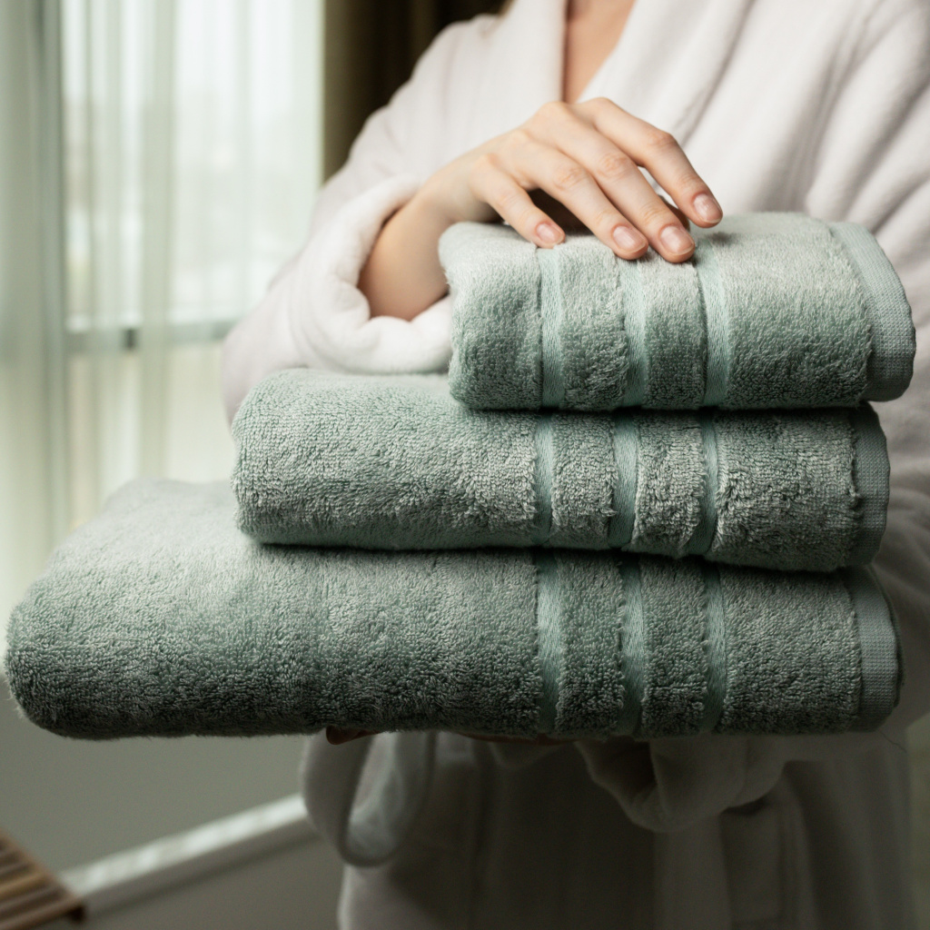 Набор махровых полотенец Акито Малахит