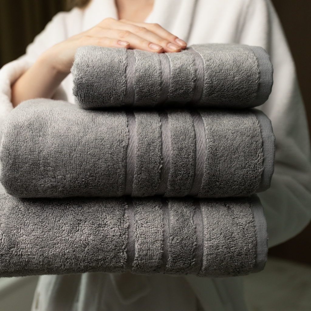 Набор махровых полотенец Акито Антрацит