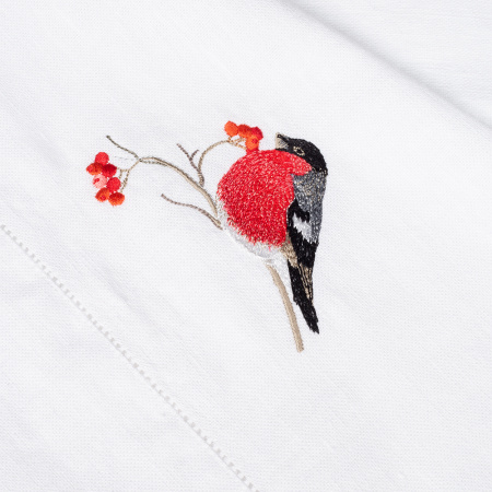 Дорожка столовая lin/cotton с вышивкой Русская зима