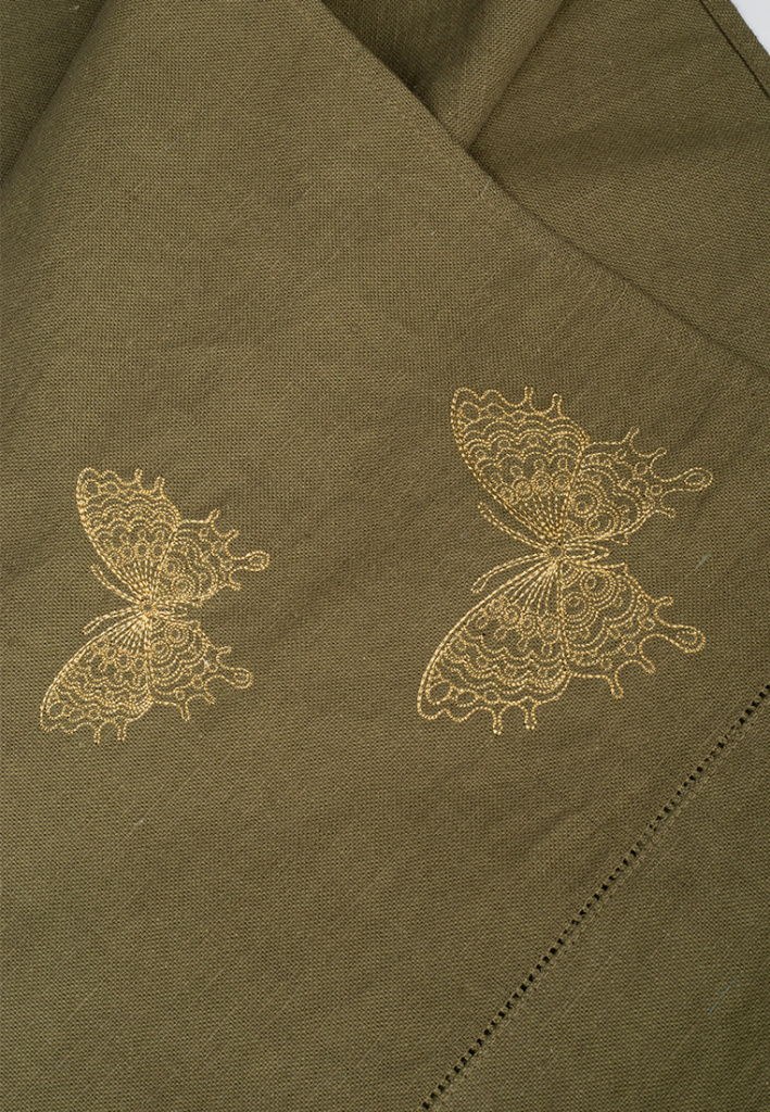 Дорожка столовая lin/cotton с вышивкой Golden wings