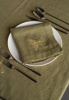 Комплект салфеток столовых с вышивкой lin/cotton Golden wings
