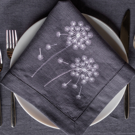 Комплект салфеток столовых с вышивкой lin/cotton Light beauty