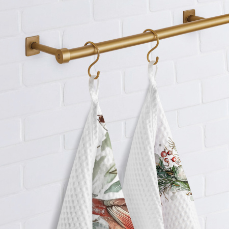 Набор полотенец вафельных Зимний кардинал