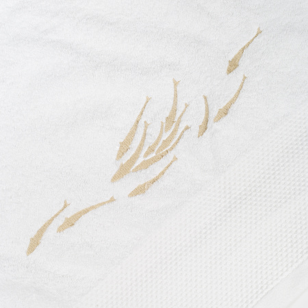 Комплект махровых полотенец Лотос с вышивкой Золотые рыбки 