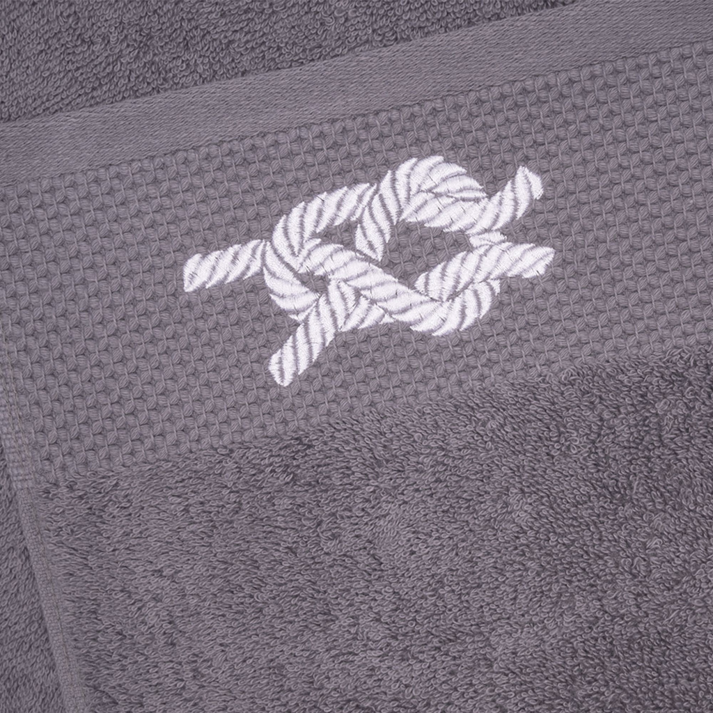 Набор махровых полотенец Антрацит с вышивкой Верфь