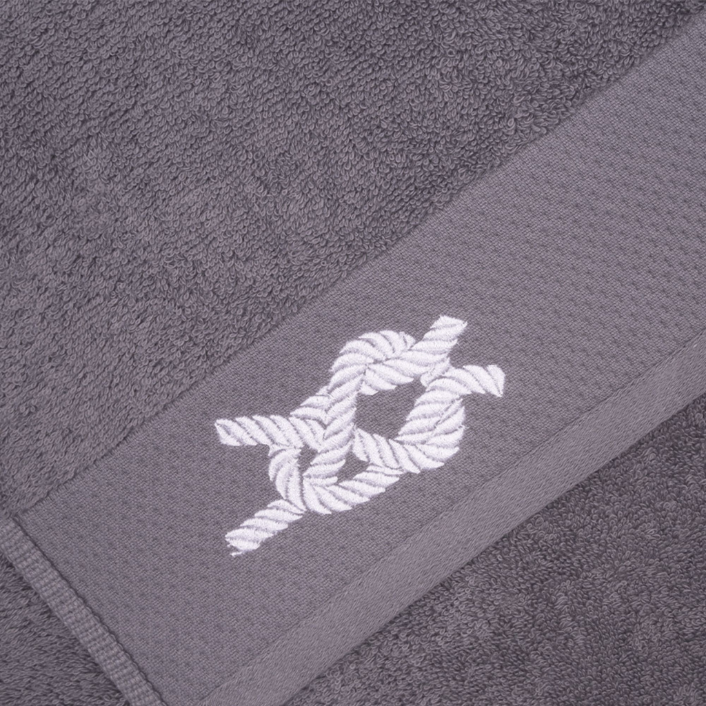 Набор махровых полотенец Антрацит с вышивкой Верфь