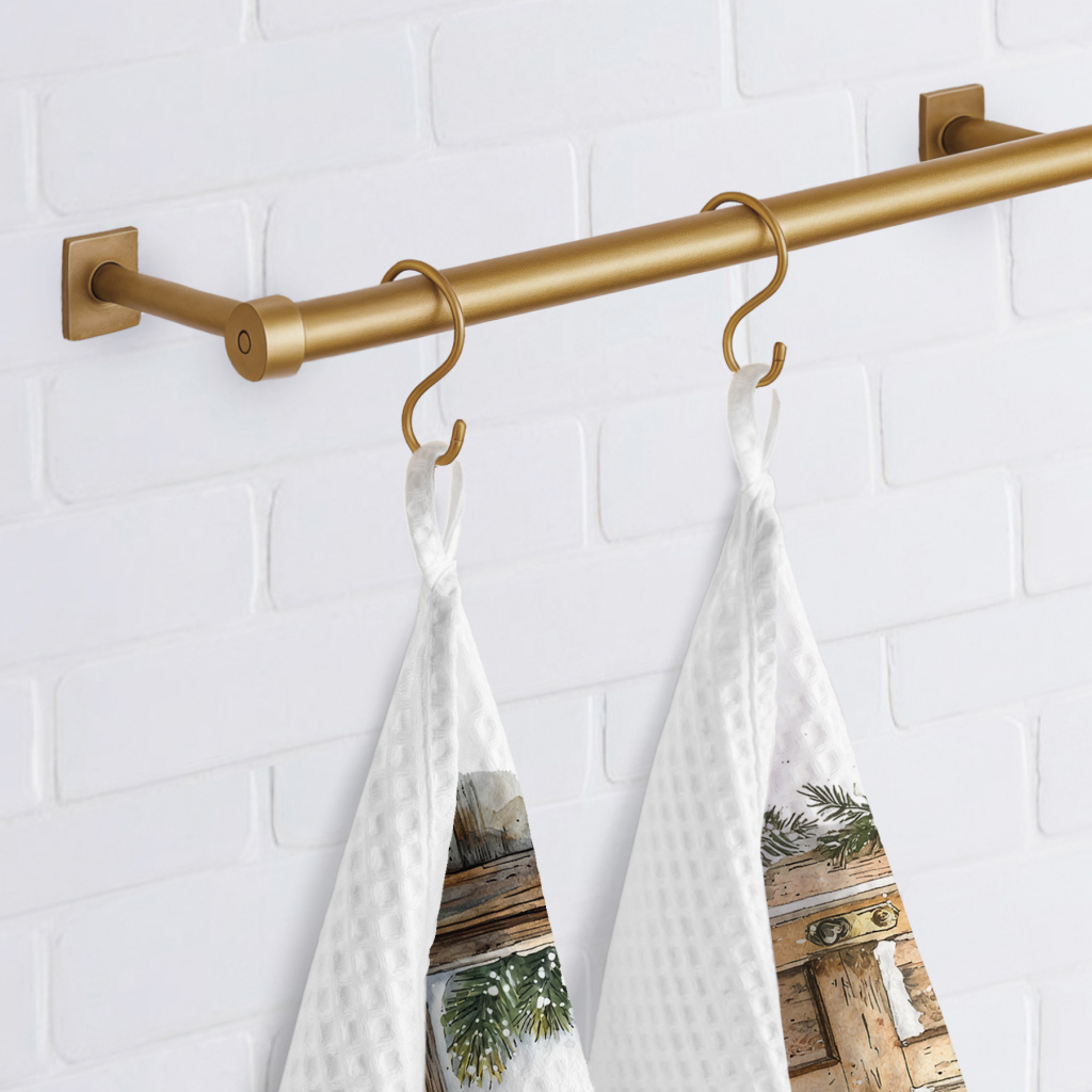 Набор полотенец вафельных Белая зима