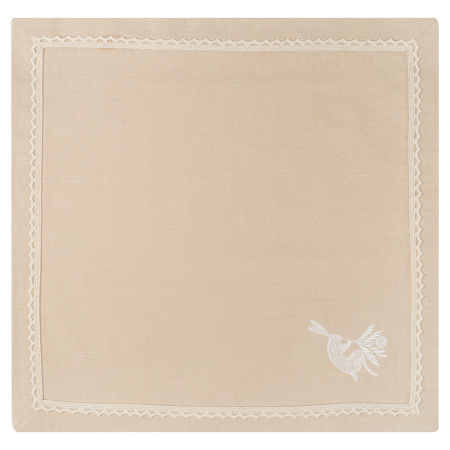 Набор салфеток столовых с вышивкой Easter bunny (nude)