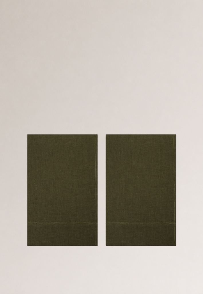 Комплект полотенец столовых lin/cotton Olive Green