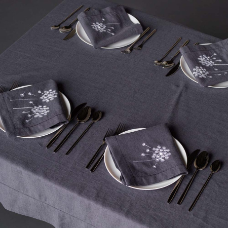 Комплект салфеток столовых с вышивкой lin/cotton Light beauty