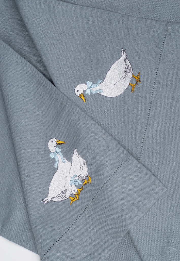 Комплект полотенец столовых с вышивкой lin/cotton Goose bernadotte