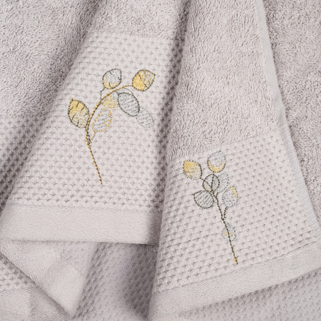 Комплект махровых полотенец Смоки с вышивкой Лунарий