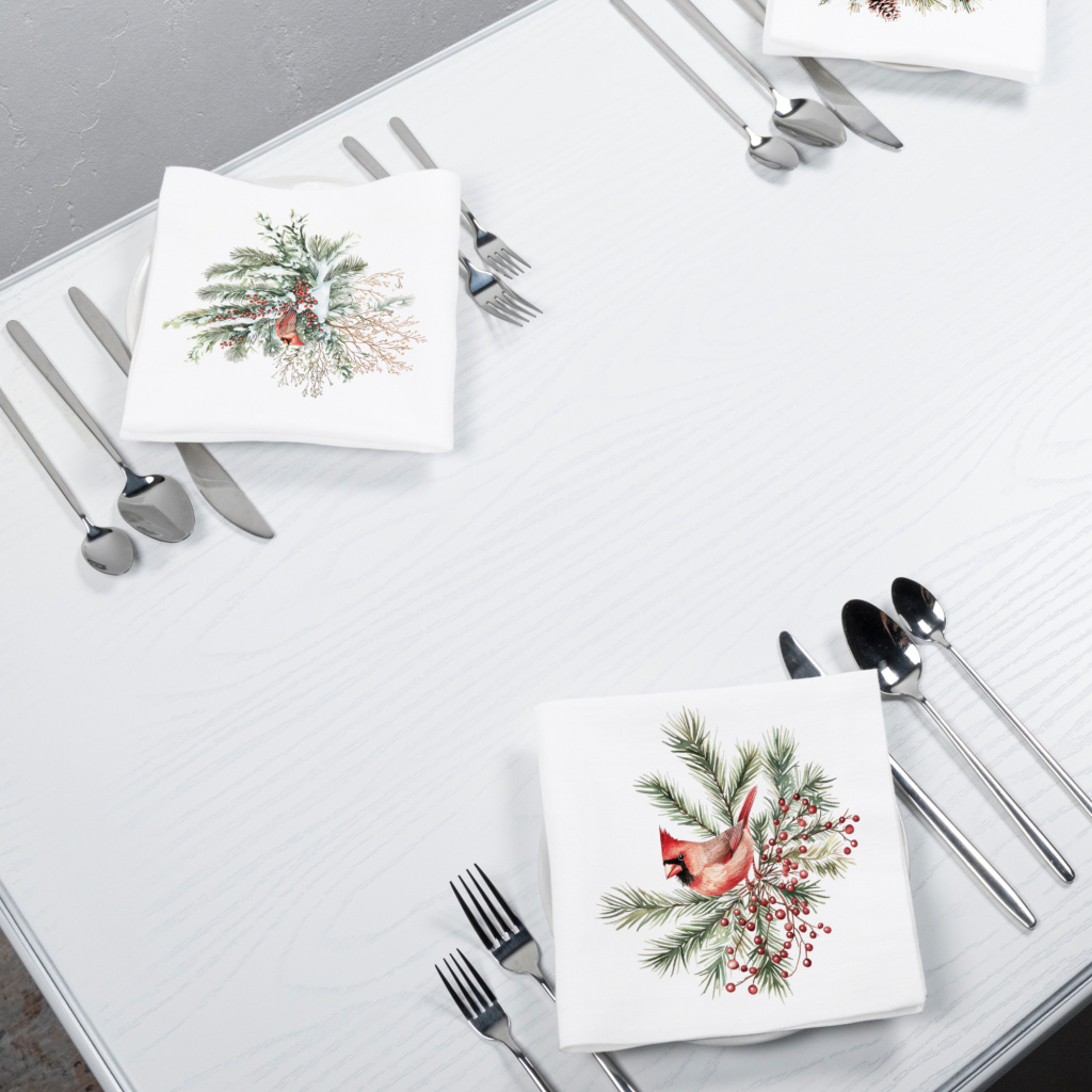 Набор салфеток столовых Зимний кардинал