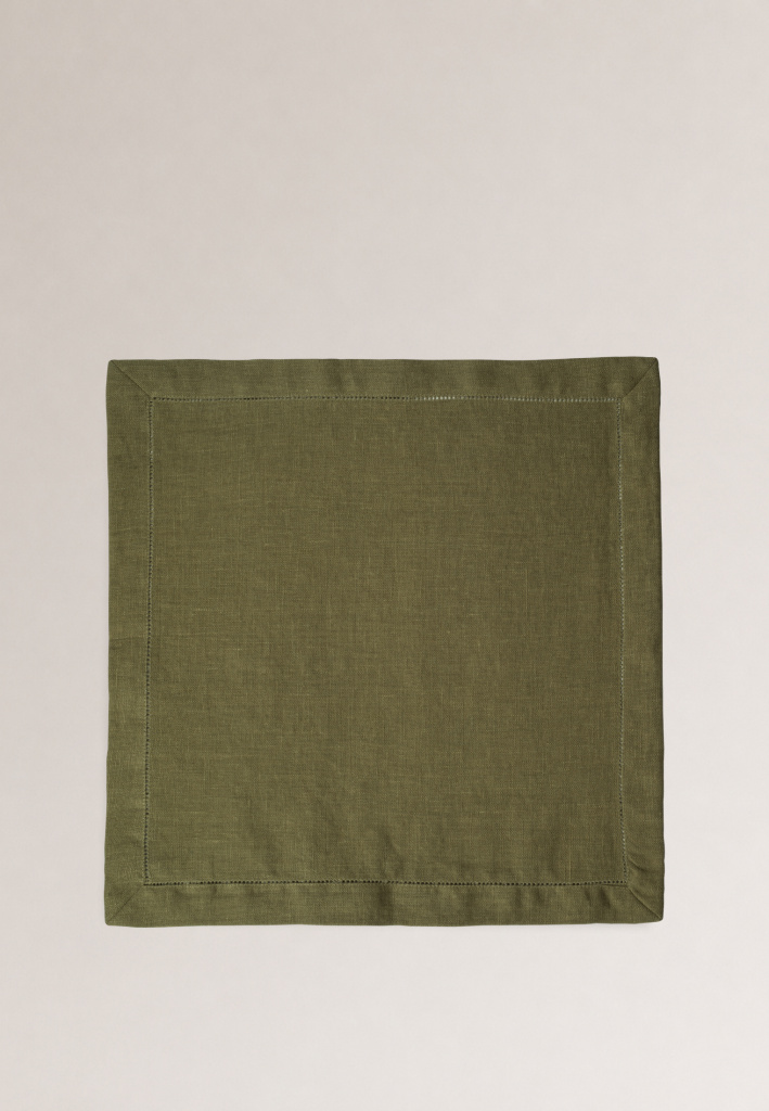Комплект салфеток столовых lin/cotton Olive Green