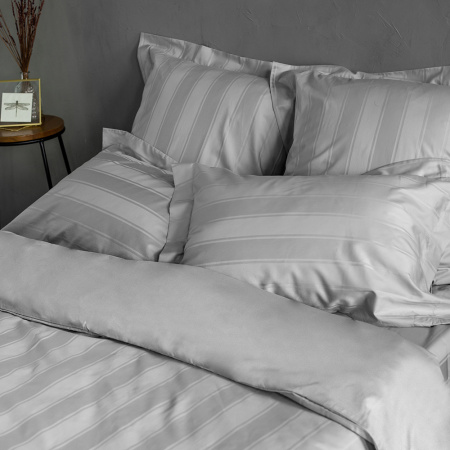 Набор наволочек Винсент Silver страйп-сатин 400 TC