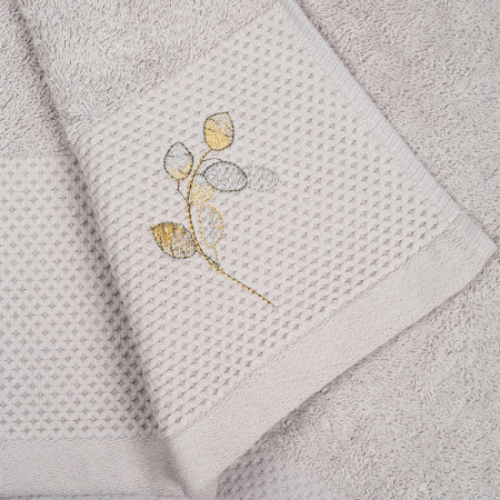 Комплект махровых полотенец Смоки с вышивкой Лунарий