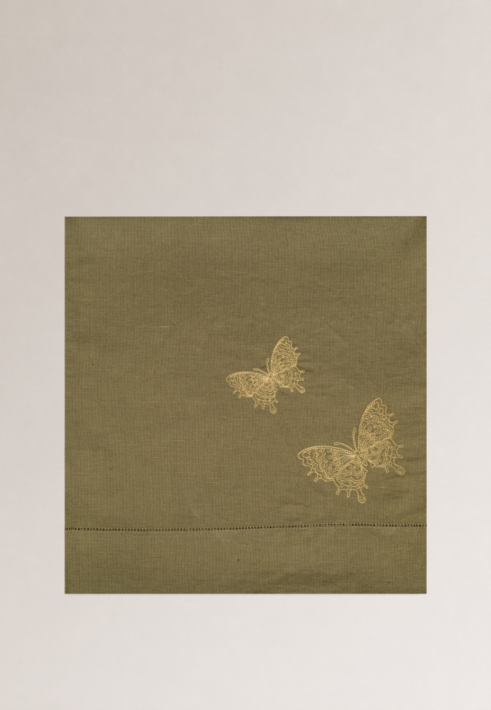 Дорожка столовая lin/cotton с вышивкой Golden wings