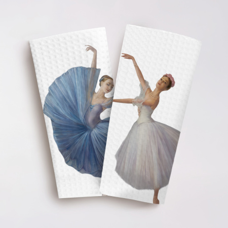 Набор полотенец вафельных Русские балерины "Федоскино"